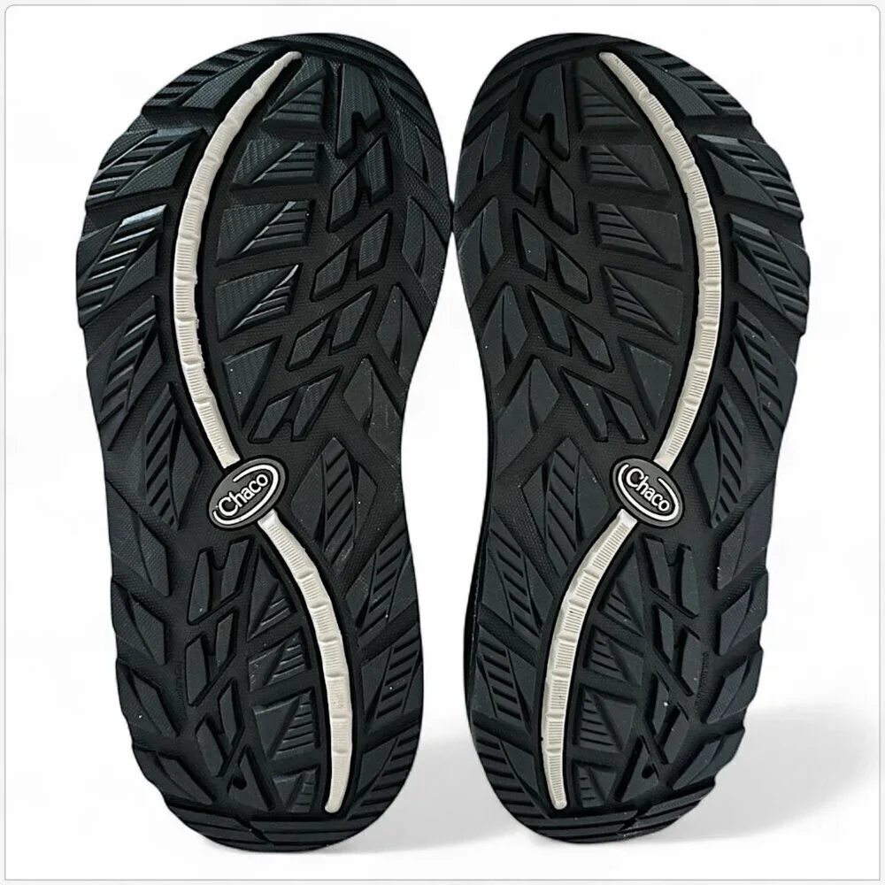 Chaco Split Gray Stripe Black Z/1 Adjustable Strap Classic Sandals New Men's 9W